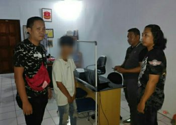 Pelaku DJ terpaksa diamankan Tim Resmob Polres Bitung, karena diduga telah melakukan penganiayaan terhadap korban bernama Rahmat (16)