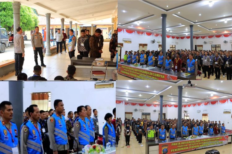 Kapolres Labuhanbatu AKBP James H. Hutajulu, SIK., SH., MH., MIK sampaikan beberapa arahan kepada para Casis (calon siswa), Sabtu (29/04/2023)