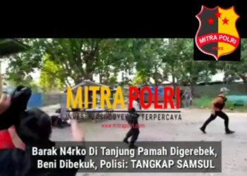 Kasat Reskrim Polrestabes Medan, Kompol Teuku Fathir Mustafa bersama anak buahnya kembali menggerebek barak narkoba di Dusun Tanjung Pamah, Desa Namo Rube Julu, Kecamatan Kutalimbaru,