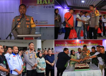 Silaturahmi antara Serikat Buruh dengan Forkopimda Kabupaten Labuhanbatu yang di laksanakan di Gedung Nasional Jl. Ahmad Yani Rantauprapat, Senin (01/05/2023).