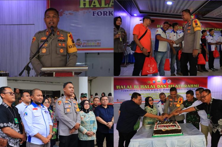 Silaturahmi antara Serikat Buruh dengan Forkopimda Kabupaten Labuhanbatu yang di laksanakan di Gedung Nasional Jl. Ahmad Yani Rantauprapat, Senin (01/05/2023).