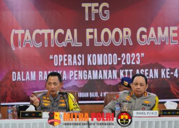 Kapolri Jenderal Listyo Sigit Prabowo meninjau secara langsung kegiatan Tactical Floor Game (TFG) pengamanan Konferensi Tingkat Tinggi (KTT) ASEAN di Labuan Bajo