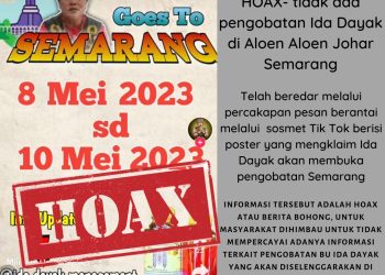 Poster tersebut bertuliskan Goes to SEMARANG 8 Mei 2023 sd 10 Mei 2023
Info update @ida.dayak.management