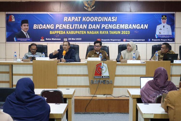 Pemerintah Kabupaten Nagan Raya melalui Badan Perencanaan Pembangunan Daerah (Bappeda) melakukan Rapat Koordinasi Bidang Penelitian dan Pengembangan Tahun 2023