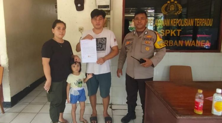 Bhabinkamtibmas Polsek Urban Wanea Polresta Manado melakukan penyelesaian masalah KDRT yang terjadi pada hari Senin (8/5/2023)