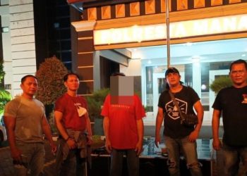 Tim Bravo ROTR Polresta Manado menangkap terduga pelaku penganiayaan dengan senjata tajam (sajam) jenis parang yang mengakibatkan korban mengalami luka dibagian tangan, yang terjadi Kalasey dua