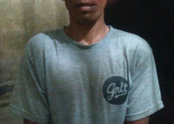 Suharman alias PP diamankan personel Polsek Patumbak usai membacok M. Fadil, Kamis (11/5/2023). (Foto Polsek Patumbak).