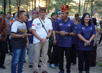 Peresmian desa wisata 'Dewi Tari Rebo' oleh Menteri Pariwisata dan Ekonomi Kreatif Sandiaga Salahudin Uno di Pantai Cemara, desa Rebo Kecamatan Sungailiat, Kabupaten Bangka, Jumat (13/05/23)