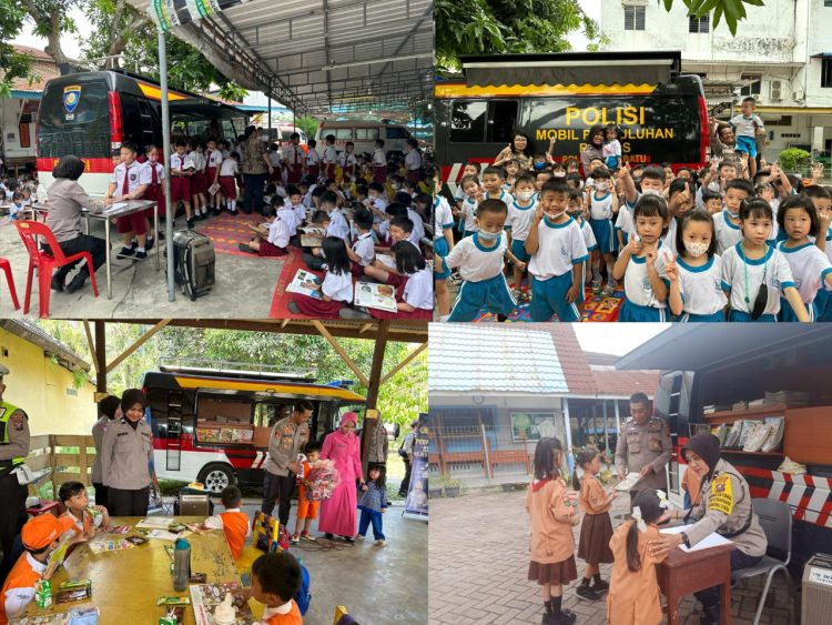 Polres Labuhanbatu melakukan inovasi Perpustakaan Keliling untuk meningkatkan minat membaca anak, agar tidak hanya fokus pada Game HP Android dan permainan lainnya