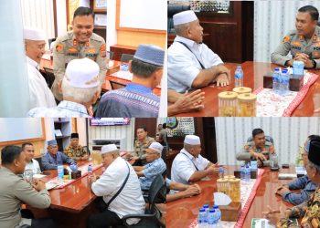 Kapolres Labuhanbatu AKBP James H. Hutajulu, SIK., SH., MH., MIK melaksanakan silaturahmi dengan Ketua Muhammadiyah Kab. Labuhanbatu, Jumat (19/05/2023)