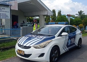 Sat Lantas Polres Bangka Barat melakasanakan Kegiatan PakeRudal ( Patroli ke Rumah Ibadah Lalu Lintas ) patroli ditempat ibadah yang ada di Kabupaten Bangka Barat seperti Gereja HKBP Kec. Muntok dan Gereja GPIB Kec. Muntok.