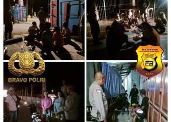 Polsek Lobalain melaksanakan Patroli malam sebagai upaya mencegah terjadinya kriminalitas diwilayahnya