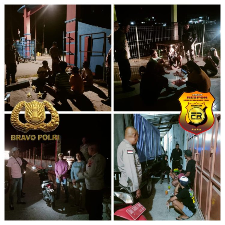 Polsek Lobalain melaksanakan Patroli malam sebagai upaya mencegah terjadinya kriminalitas diwilayahnya