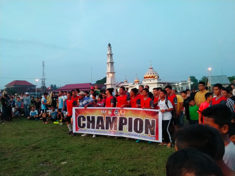 Team kesebelasan PS. Tugu Desa Pedamaran 1 berhasil meraih piala Pedamaran Cup dalam final yang berlangsung di stadion lapangan Hijau Bumi Urang Diri