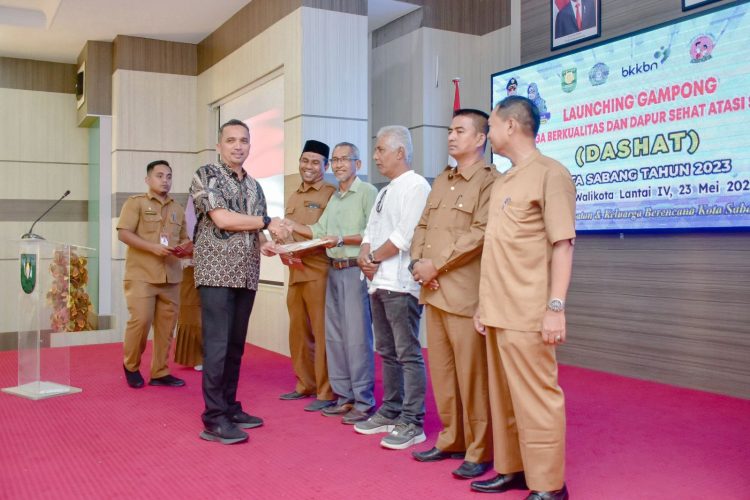 Peresmian Gampong Keluarga Berkualitas dan Dapur Sehat Atasi Stunting (Dashat) di Kota Sabang, oleh Pj Wali Kota Sabang Reza Fahlevi