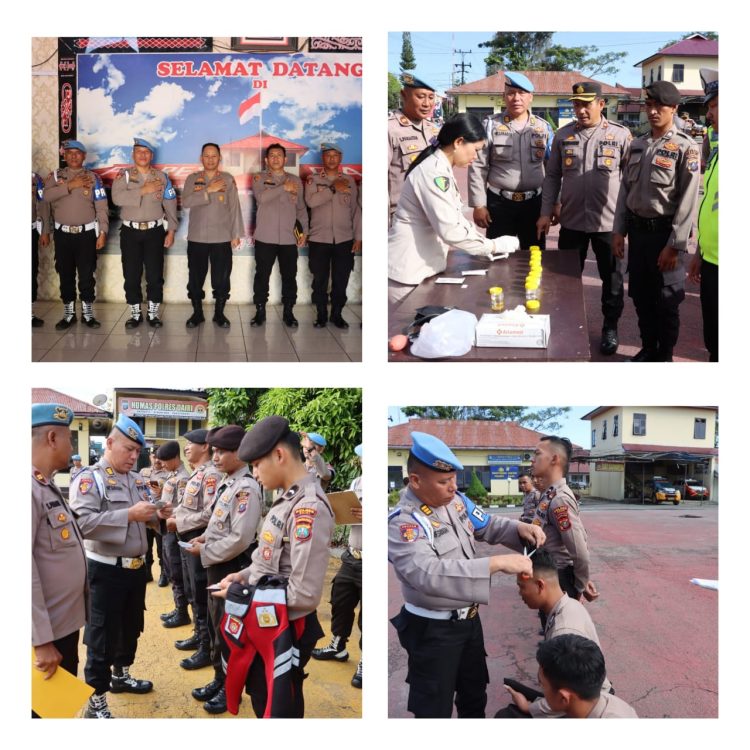 Subbid Provos Bid Propam Polda Sumut Lakukan Pemeriksaan Gaktibplin di Polres Dairi, Kamis Pagi (25-05-2023)