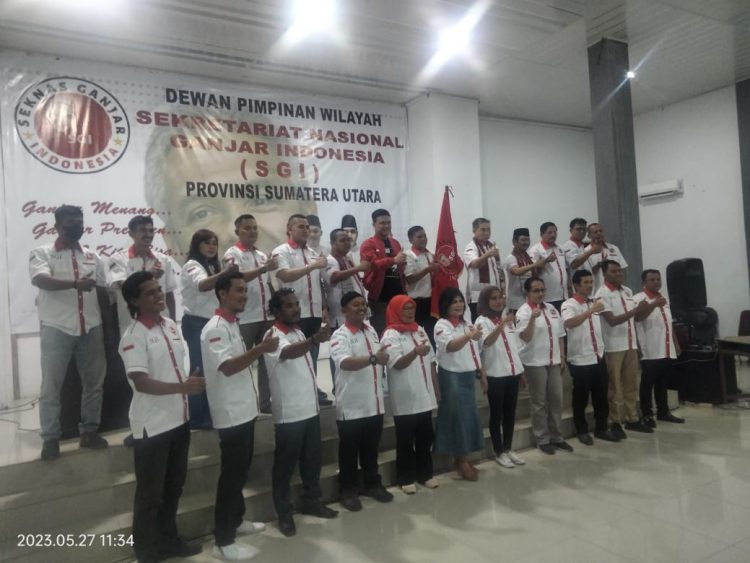 Pelantikan pengurus DPD dan DPC SGI Sumut di Aula Dahlia Gedung BLPP Jalan A.H. Nasution No. 5 Medan, Sabtu (27/5/2023). (Foto: mitrapolri.com)