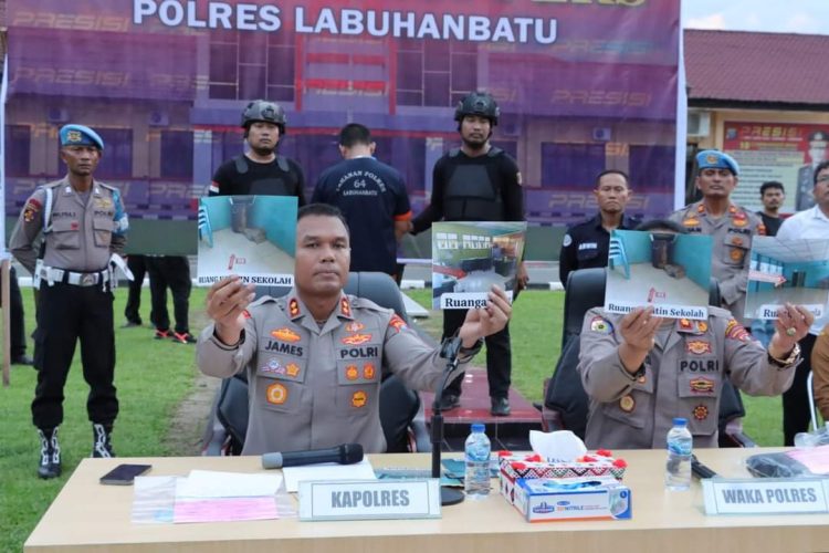 Sat Reskrim Polres Labuhanbatu menangkap Kepala Sekolah MTDA berinisial PH alias Aseng yang mencabuli sembilan siswanya di Kabupaten Labuhanbatu.