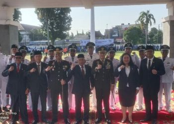 Pemerintah Deerah Kabupaten Ogan Komering Ilir menyelenggarakan Upacara Peringatan Hari Lahir Pancasila yang dilaksanakan halaman pemda OKI, Kamis (1/6/2023)