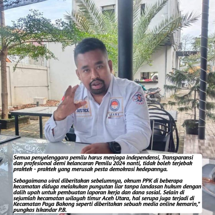 Ketua YARA Perwakilan Aceh Utara, Iskandar PB