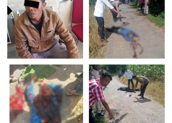 Seorang pria dewasa terduga pelaku tindak pidana pembunuhan atau penganiayaan yang menyebabkan kematian yang terjadi pada hari kamis 01/6/23 sekira pukul 09.00 wib di kelurahan panji Dabutar kecamatan Sitinjo Kabupaten Dairi tepatnya di jalan perladangan kuta lama