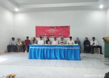 Sebanyak 6 calon kepala desa yang akan mengikuti pemilihan kepala desa (Pilkades) serentak di kecamatan Pedamaran kabupaten OKI tahun 2023, melakukan deklarasi damai di Balai Pertemuan desa Pedamaran III kecamatan Pedamaran