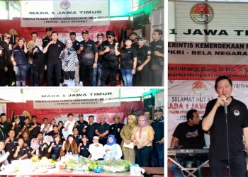 PPPKRI Bela Negara Mada I Jatim sedang merayaan hari lahir Pancasila 1 Juni dan sekaligus merayakan hari jadi PPKRI Bela Negara ke 16. Kamis 1/6/2023.
