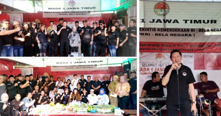 PPPKRI Bela Negara Mada I Jatim sedang merayaan hari lahir Pancasila 1 Juni dan sekaligus merayakan hari jadi PPKRI Bela Negara ke 16. Kamis 1/6/2023.