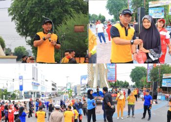 Pemerintah Kabupaten Labuhanbatu bersama Polres Labuhanbatu menggelar Kegiatan Sosialisasi dan Edukasi Stop Narkoba di kawasan Bundaran Simpang 6 Rantauprapat saat kegiatan Car Free Day hari Minggu (04/06/2023)