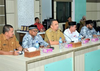 Pj Walikota Sabang Reza Fahlevi bersama Kantor Kementerian Agama, Badan Kesbangpol dan FKUB Kota Sabang, menyambut kunjungan Study Kerukunan Forum Kerukunan Umat Beragama (FKUB) Kota Lhokseumawe ke Kota Sabang