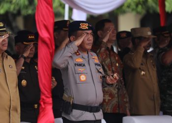 Kapolda Sumut, Irjen Pol Drs. RZ Panca Putra Simanjuntak menghadiri peresmian eks Batalyon A Brimob Polda Sumut di Kota Binjai, Provinsi Sumatera Utara, sebagai markas komando, Selasa (6/6/2023). (Foto Dok/ Polda Sumut)