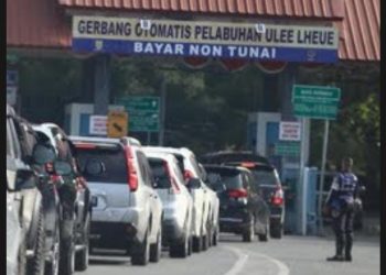 Kondisi antrian Kenderaan di Pelabuhan Ulele Kota Sabang