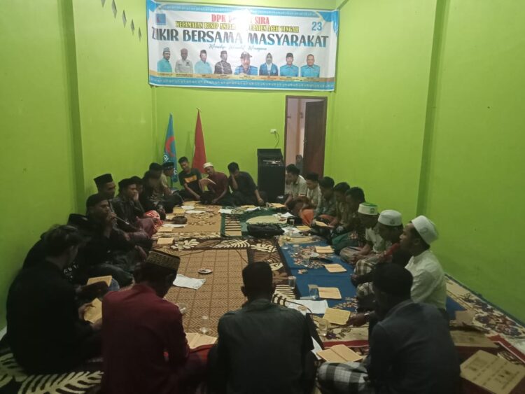 Dewan Pimpinan Kecamatan (DPK) Partai Soliditas Independen Rakyat Aceh (Partai SIRA) Kecamatan Rusip Antara Kabupaten Aceh Tengah menyelenggarakan Dzikir Akbar dan doa bersama masyarakat di 2 (dua) desa dalam Kemukiman Pameu.