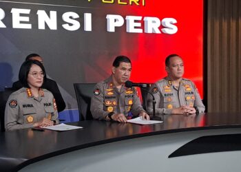 Kepala Biro Penerangan Masyarakat Divisi Humas Polri Brigjen Ahmad Ramadhan beri penjelasan kasus TPPO, Minggu (17/6/2023). (Foto Dok/ Mabes Polri)