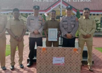 Juara pertama diraih Pos Satkamling Gampong Blang Dalam Kecamatan Paya Bakong