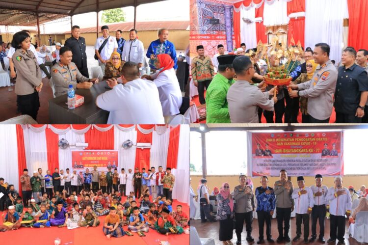 Polres Labuhanbatu gelar  kegiatan Sunat massal diikuti sekitar 216 orang anak, pengobatan gratis sebanyak 135 orang, Donor darah 45 orang dan Vaksinasi sebanyak 144 orang secara gratis, Kamis (22/06/2023).