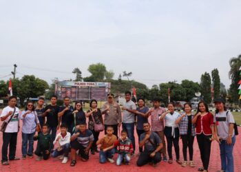 Keberangkatan Pocil Polres Toba di lepas oleh Kapolres Toba AKBP Taufiq Hidayat Thayeb SH, S.IK di Lapangan Mapolres Toba, Jumat (23/06/2023).