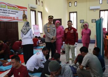 Polres Nagan Raya, Aceh melaksanakan kegiatan Bakti Kesehatan Sunatan Massal gratis dalam rangka memperingati Hari Bhayangkara ke-77 tahun 2023