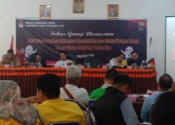Komisi Pemilihan Umum (KPU) Kabupaten Ogan Komering Ilir (OKI) hari ini menggelar forum group discussion (FGD) terkait pungut dan hitung di TPS Pemilu 2024