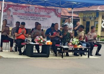 Sebanyak 72 pasang peserta dari Internal Polres Pali dan Polsek Jajaran serta dari Eksternal Brimob, TNI, Pol PP dan Insan Pers Pali mengikuti perlombaan lomba gaple.