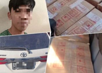 Tim Resmob On The Road Polresta Manado amankan seorang laki-laki terduga pelaku membawa miras (minuman keras) tanpa ijin, Senin (26/6/2023).