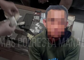 Seorang pengedar obat keras berhasil ditangkap dan dijebloskan dalam tahanan Mako Polsek Mapanget.