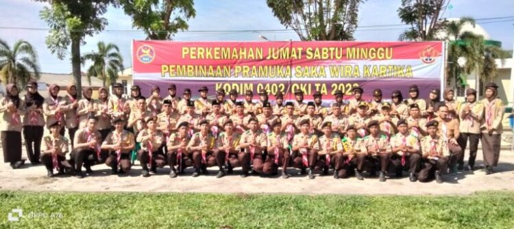 Kodim 0402/OKI kembali membina anak-anak Pramuka dengan melaksanakan Perkemahan Pramuka Saka Wira Kartika Tahun 2023.