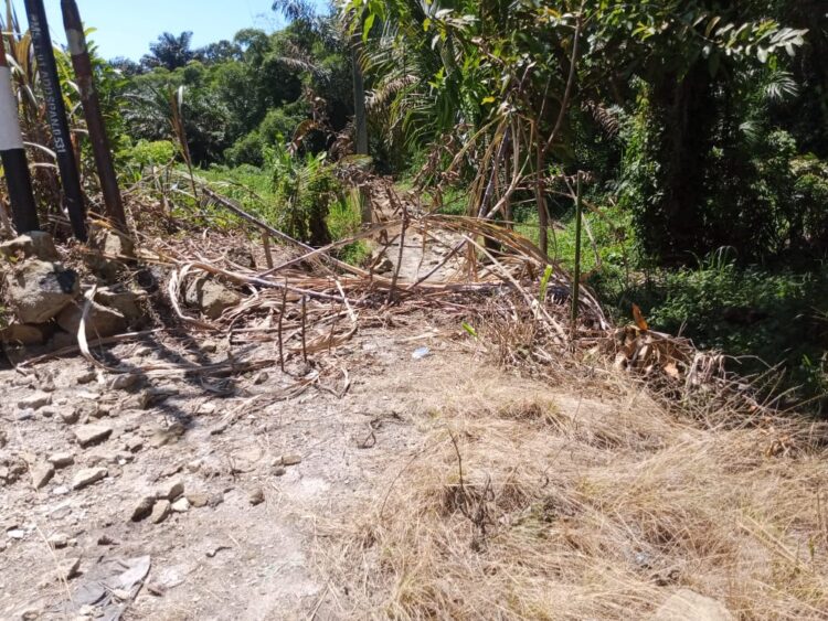 Proyek kegiatan pembangunan telford yang bersumber dari dana desa (DD) tahun anggaran 2023 di Nagori Jawa Tongah 1