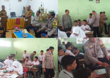 Sat binmas polres labuhanbatu melakukan kegiatan penyuluhan dan himbauan di sekolah SMP N 1 rantau selatan dan SMP N 2 Rantau selatan Kab. labuhanbatu, pada hari Senin (17/07/2023).