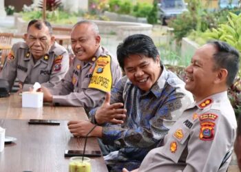 Polres Tanah Karo melakukan kunjungan ke Pengurus Moderamen GBKP, Selasa (18/7/2023) pukul 09.30 WIB