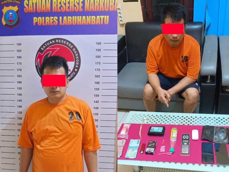 Pelaku SR alias Endo (43) warga Aek Nabara Kec Bilah Hulu Kab. Labuhanbatu di sebuah rumah tempat persembunyiannya desa perbaungan, Kec.Bilah Hulu, Kab.Labuhanbatu, Senin (17/07/2023).