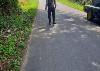 Sat Lantas Polres Bangka Barat melaksanakan olah TKP kecelakaan lalulintas yang lalulintas yang melibatkan kendaraan R4 VS R2 di Jl. Raya Ds Cupat Kec. Parit 3 Kab. Bangka barat.minggu 23 Juli 2023.