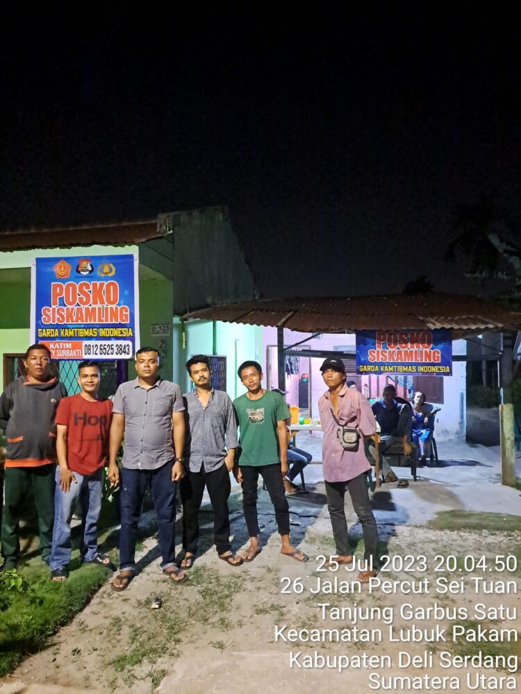 Komandan Garda Kamtibmas Indonesia Provinsi Sumatera Utara Juanda Simanjuntak, ST. SPd mengajak masyarakat menggiatkan sistem keamanan lingkungan (siskamling) atau ronda malam