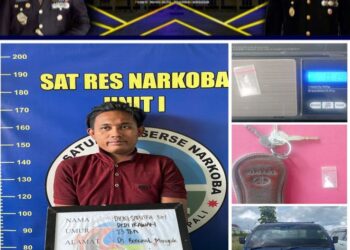 Seorang terduga pelaku kurir Narkoba jenis sabu sabu serta barang bukti kembali diamankan Satreskoba Polres PALI Polda Sumsel pada Selasa pagi (11/7/2023).